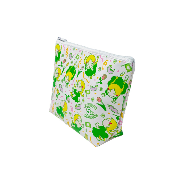 【ちささこ】マチつき総柄ポーチ