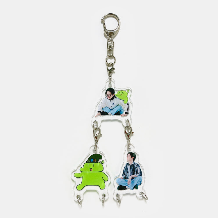 【のばまんゲームス】超ダブル連結連結アクリルキーホルダー(よつろんのばまん)