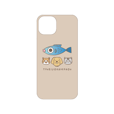 【釣りよかでしょう。】釣りよかくんまりもまるみーケース iPhone13(ベージュ)