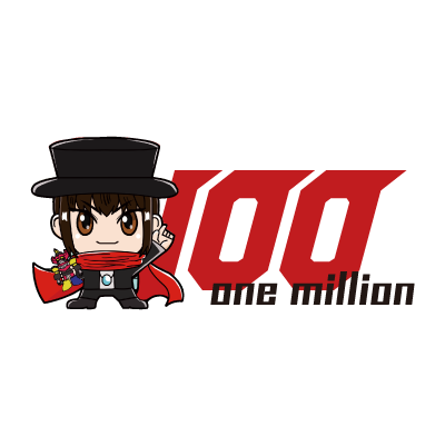 【ヲタファ】100万人記念Tシャツ(ホワイト)