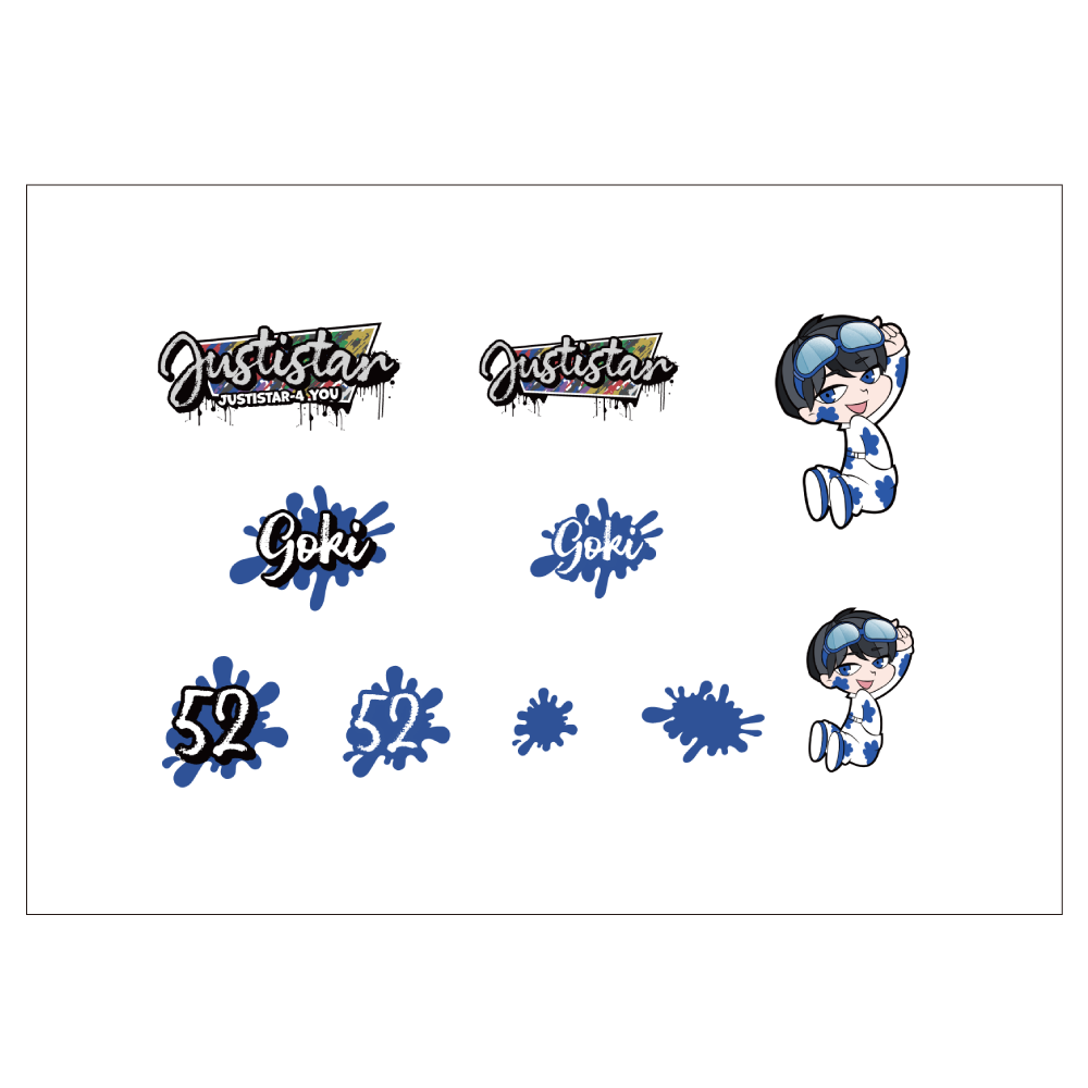 【ジャスティスター】ペイントタトゥーシール