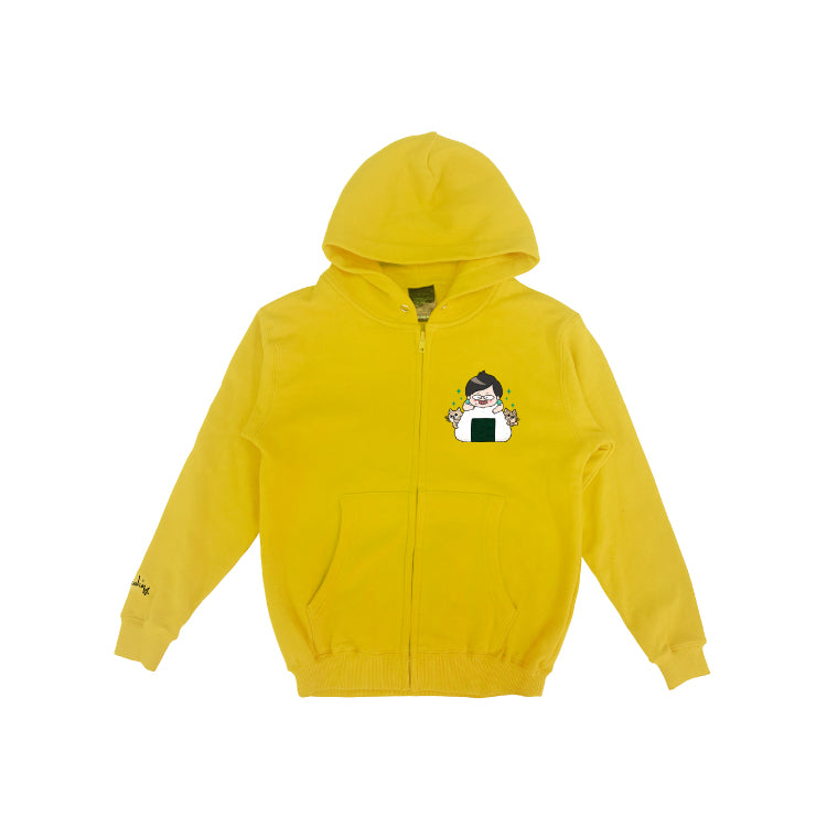 【デカキンイェイぱふジップパーカー(高級海苔おにぎりver.)】おまけ付き(キッズ)