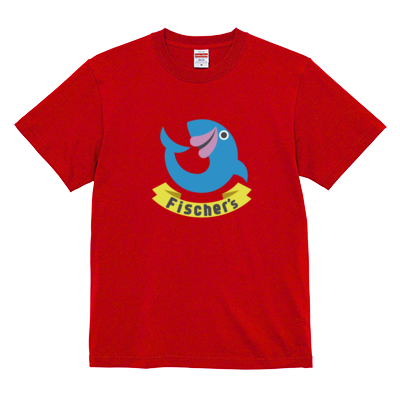 【フィッシャーズ】ロゴTシャツ ブルーロゴ(前面)
