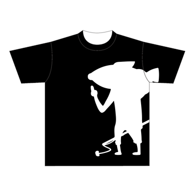 【釣りよかでしょう。】釣りよかくんドライTシャツ(ブラック)Mサイズ