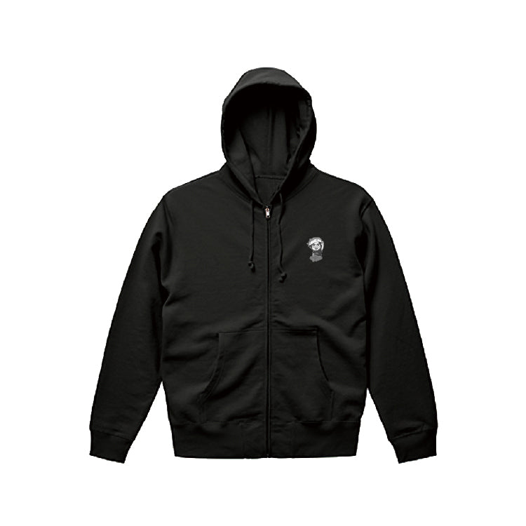 まぐにぃジップパーカー背面付き(ブラック)