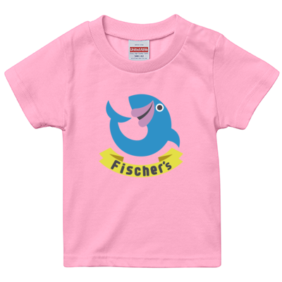 【フィッシャーズ】ロゴキッズTシャツ ブルーロゴ(前面)