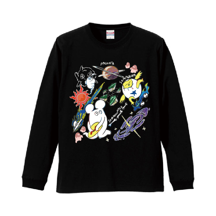 ゲーム10万ダウンロード記念ロングTシャツ(ブラック)