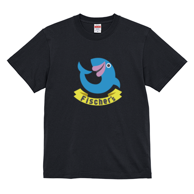 【フィッシャーズ】ロゴTシャツ ブルーロゴ(前面)