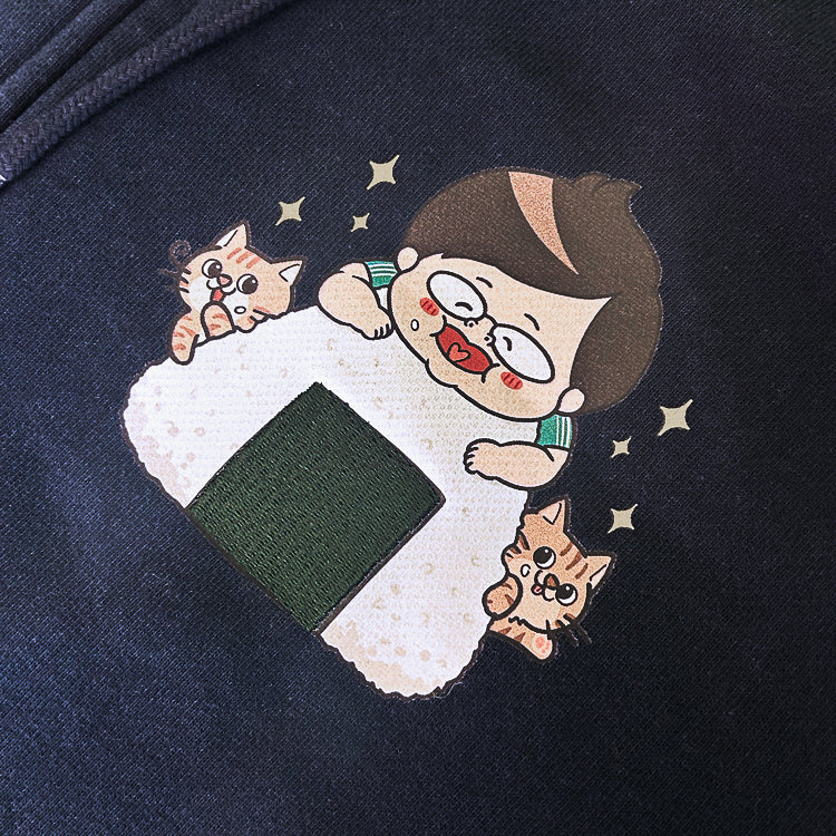 【デカキンイェイぱふジップパーカー(高級海苔おにぎりver.)】おまけ付き