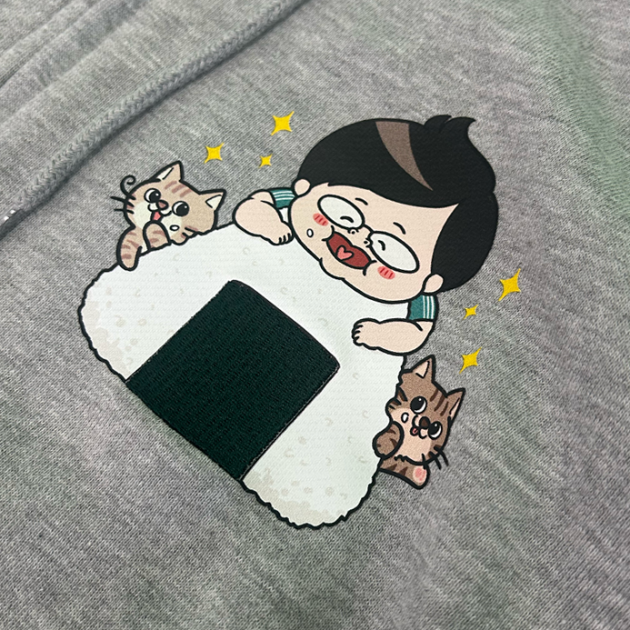 【デカキンイェイぱふジップパーカー(高級海苔おにぎりver.)】おまけ付き