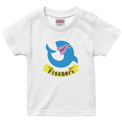 【フィッシャーズ】ロゴキッズTシャツ ブルーロゴ(前面)