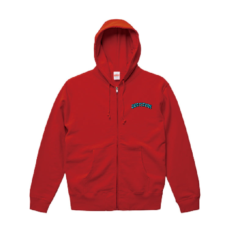 【ジャスティスター】フルジップフーディ(レッド)