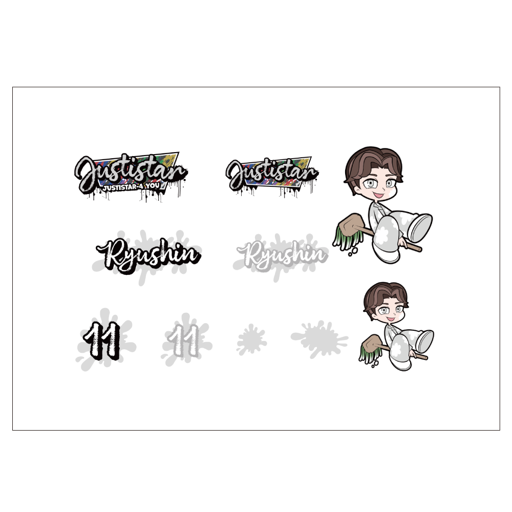 【ジャスティスター】ペイントタトゥーシール