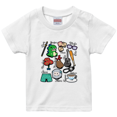 【カラフルピーチ】キッズTシャツ2023(メンバーモチーフ Ver.)A ホワイト