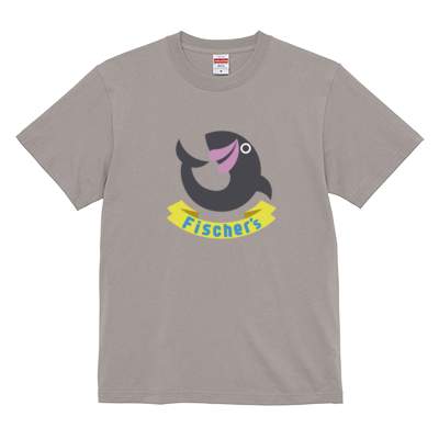 【フィッシャーズ】ロゴTシャツ グレーロゴ(前面)