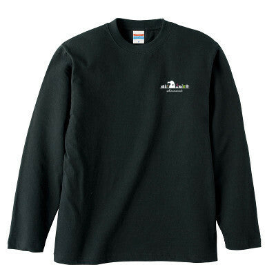 【はまちこちゃんねる】ロンT◇ゴリラを添えて◇(ブラック)