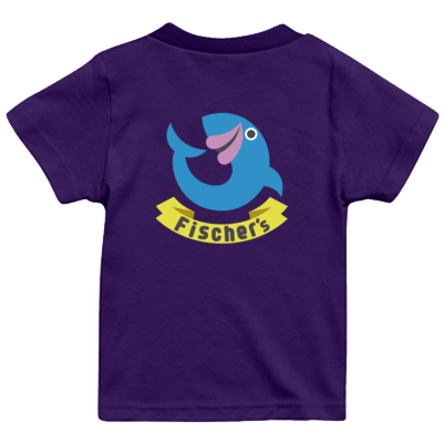 【フィッシャーズ】ロゴキッズTシャツ ブルーロゴ(背面)