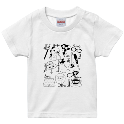 【カラフルピーチ】キッズTシャツ2023(メンバーモチーフ Ver.)B ホワイト