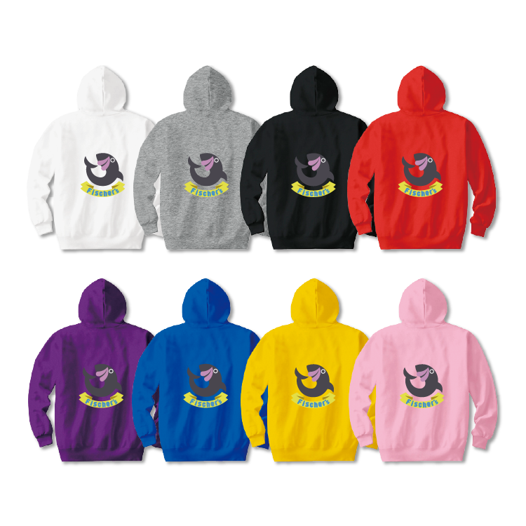 【フィッシャーズ】ロゴキッズパーカー グレーロゴ(背面)