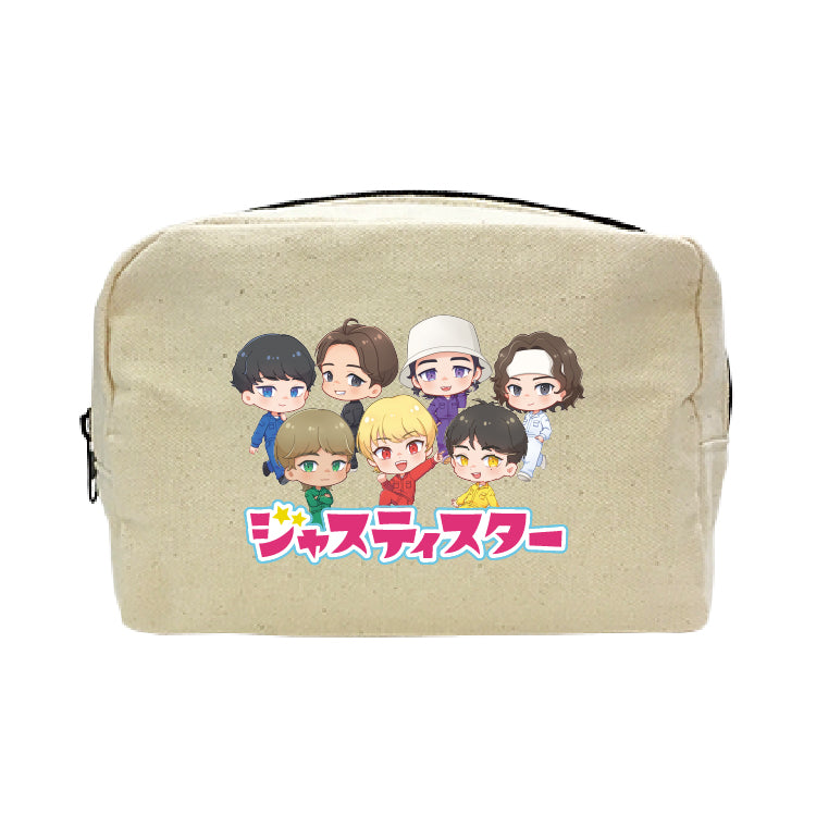 【ジャスティスター】ファスナーポーチ(ナチュラル)