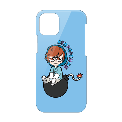 【きょうぺいちゃんTV】スマホケースブルーiPhone 12 mini ハードカバーケース