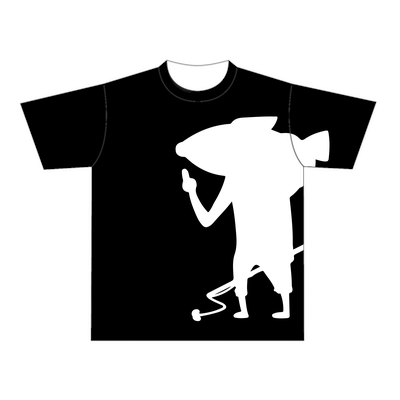 【釣りよかでしょう。】釣りよかくんドライTシャツ(ブラック)Sサイズ