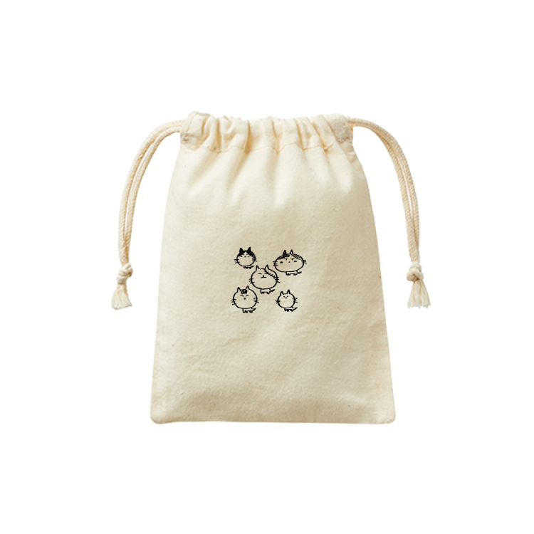 おるたなChannel 渋谷ジャパン_にゃんこの日チャリティー【巾着】