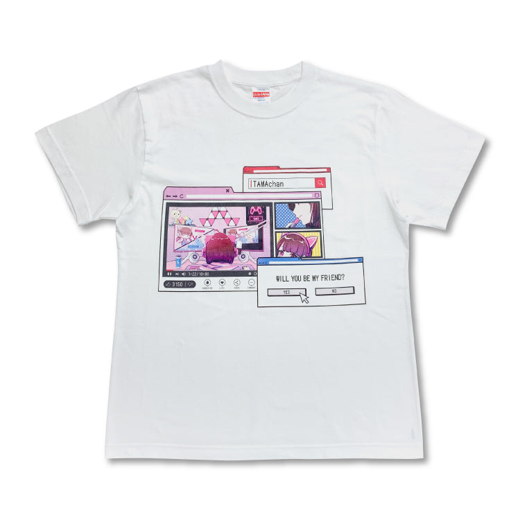 【TAMAchan】ウィンドウ風プリントTシャツ