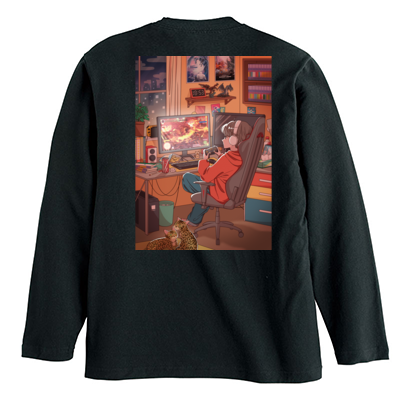 【よしなま】ロングスリーブTシャツ(ブラック)