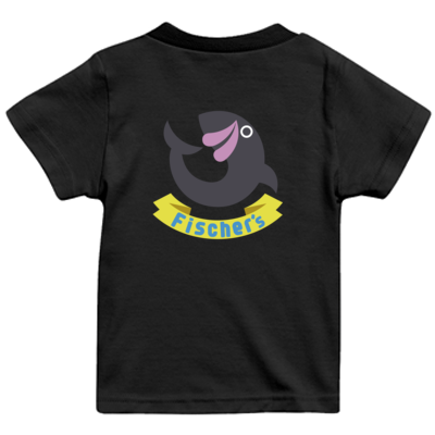 【フィッシャーズ】ロゴキッズTシャツ グレーロゴ(背面)