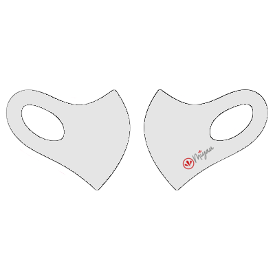 【新作】2021 Miyau マスク Miyau ロゴ(ライトグレー)