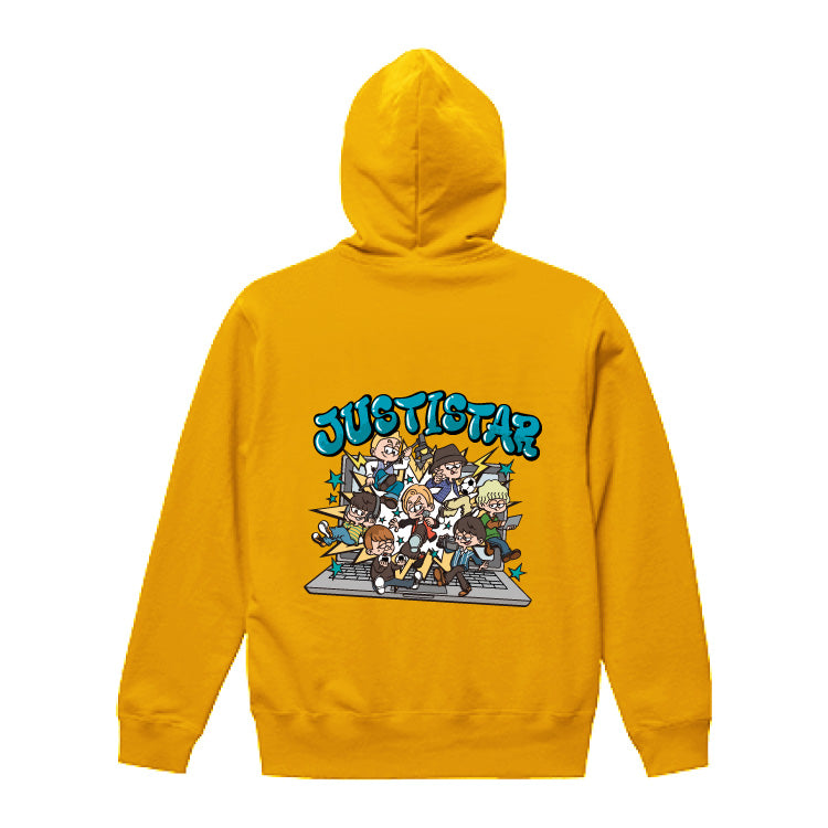 【ジャスティスター】フルジップフーディ(イエロー)