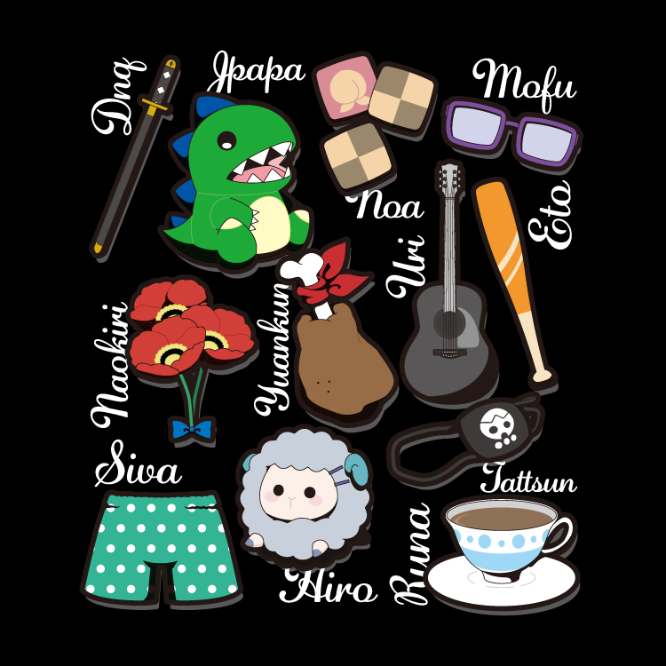 【カラフルピーチ】Tシャツ2023(メンバーモチーフ Ver.)A ブラック