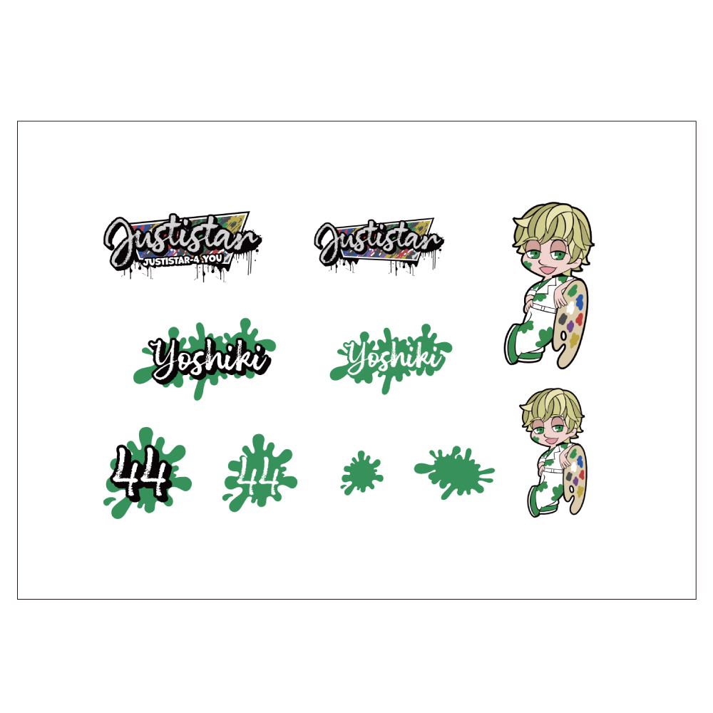 【ジャスティスター】ペイントタトゥーシール