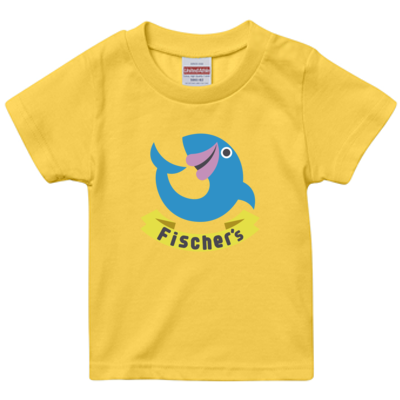 【フィッシャーズ】ロゴキッズTシャツ ブルーロゴ(前面)