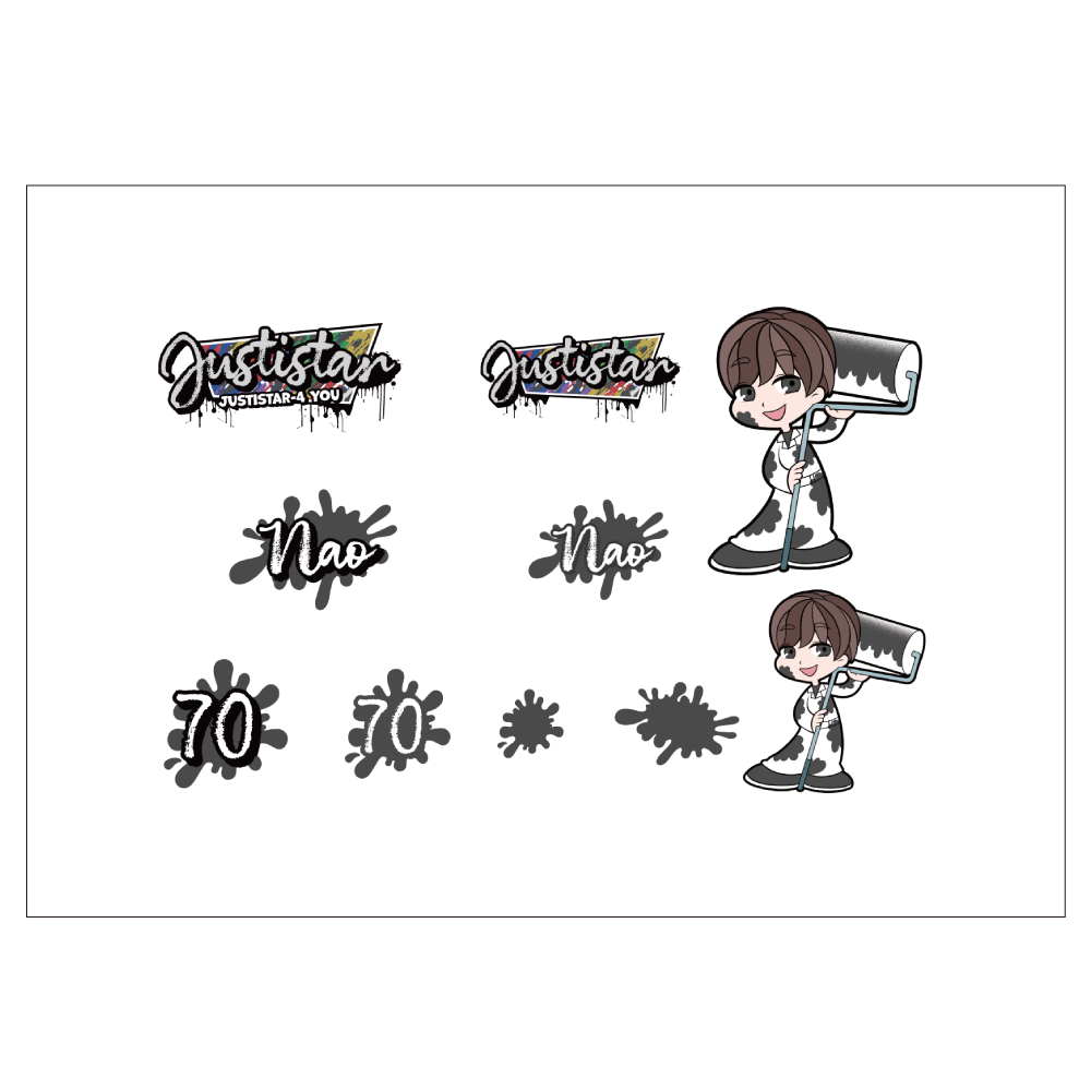 【ジャスティスター】ペイントタトゥーシール