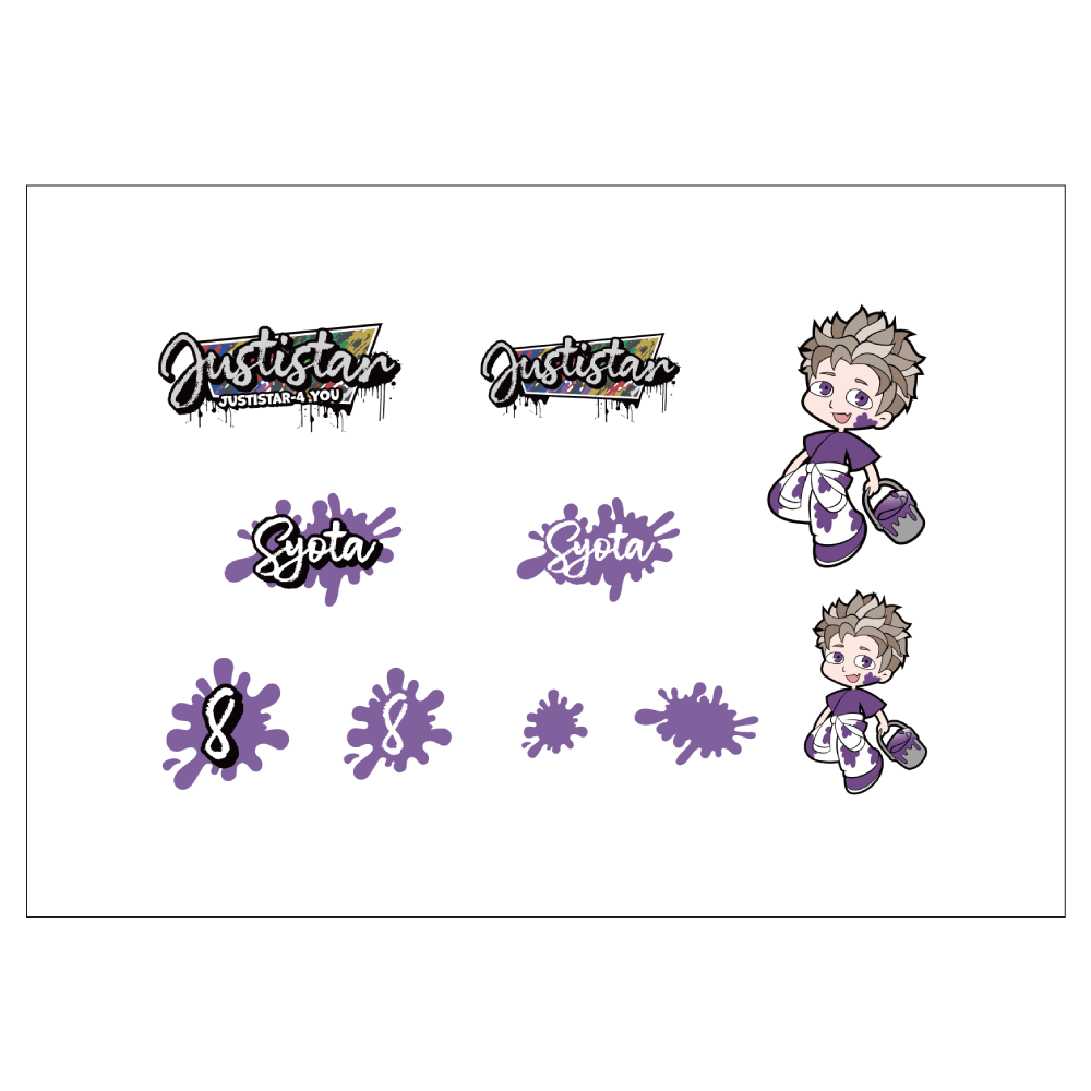 【ジャスティスター】ペイントタトゥーシール