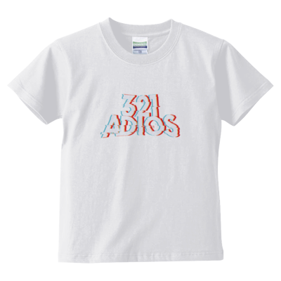 【トムの実況チャンネル】 アディオス キッズTシャツ 白