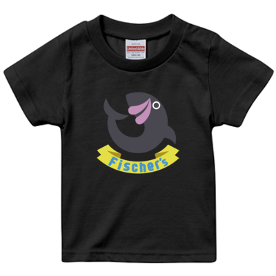 【フィッシャーズ】ロゴキッズTシャツ グレーロゴ(前面)