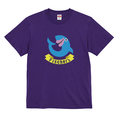 【フィッシャーズ】ロゴTシャツ ブルーロゴ(前面)