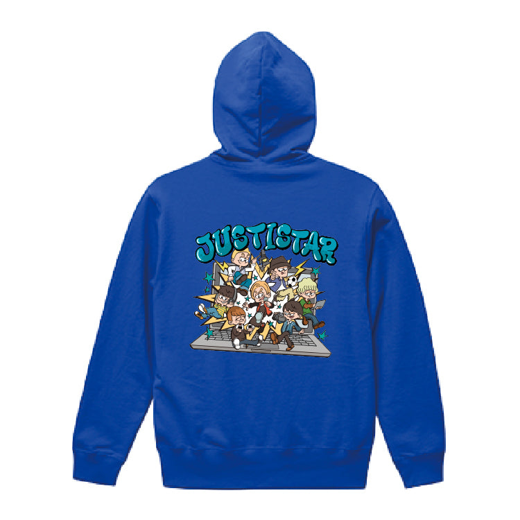 【ジャスティスター】フルジップフーディ(ブルー)