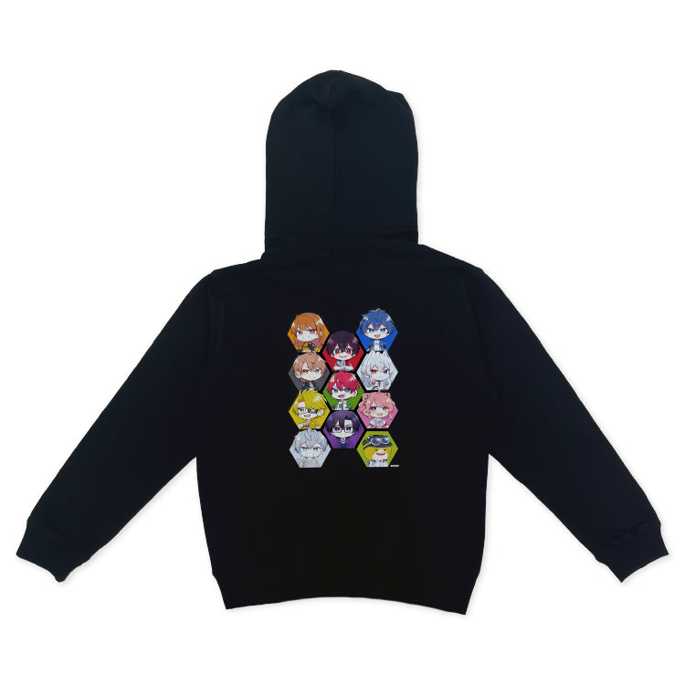 【カラフルピーチ】からぴちコレクション キッズフルジップパーカー(ミニキャラ Ver.)