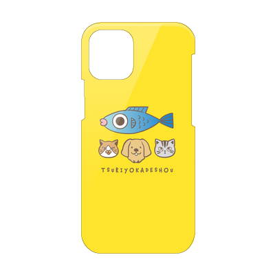 【釣りよかでしょう。】釣りよかくんまりもまるみーケース iPhone12 mini(イエロー)