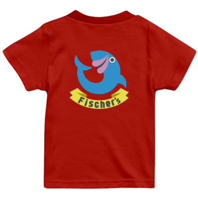 【フィッシャーズ】ロゴキッズTシャツ ブルーロゴ(背面)