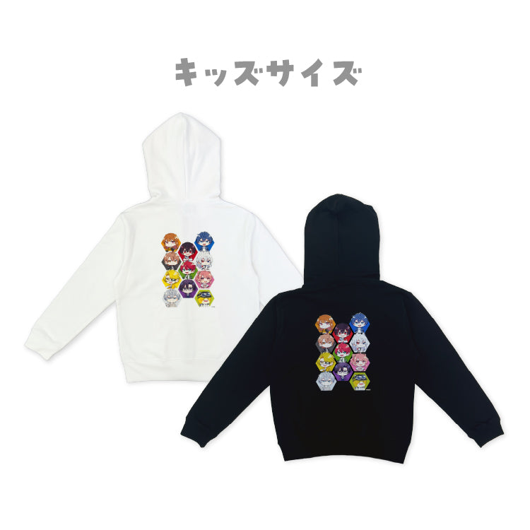 【カラフルピーチ】からぴちコレクション キッズフルジップパーカー(ミニキャラ Ver.)