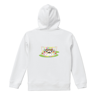 けえ【島育ち】3周年&生誕記念!こだわりパーカー(キッズ)/ ホワイト