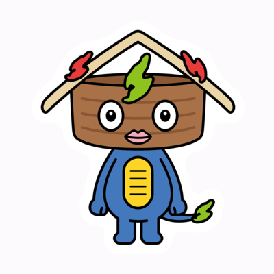 けえ【島育ち】ステッカー(ガシマくん)