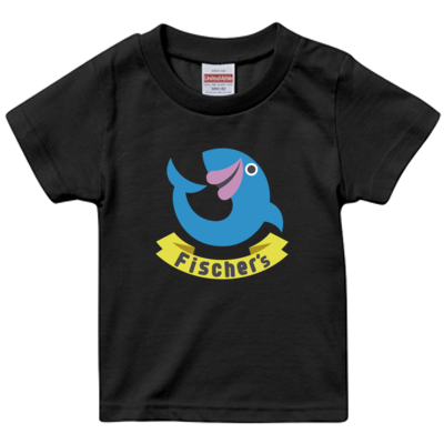 【フィッシャーズ】ロゴキッズTシャツ ブルーロゴ(前面)
