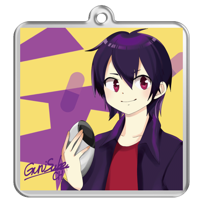 ぐにすけ 50万人記念正方形キーホルダー