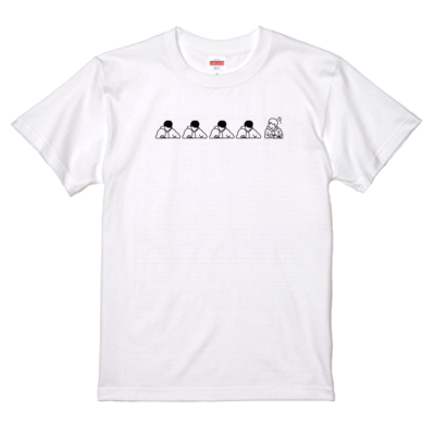 一人だけハブられてるクイズ番組Tシャツ(ホワイト)